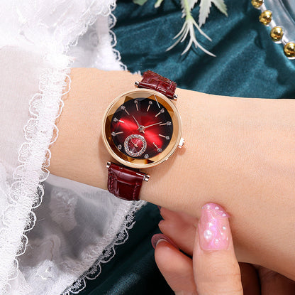 Women's Fashion Simple Bright Bamboo Knot Pattern Belt Watch