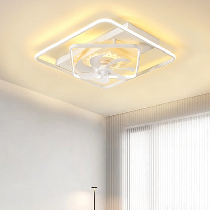 Household Light Luxury  Thin Suction Ceiling Fan Lamp Bedroom Living Room