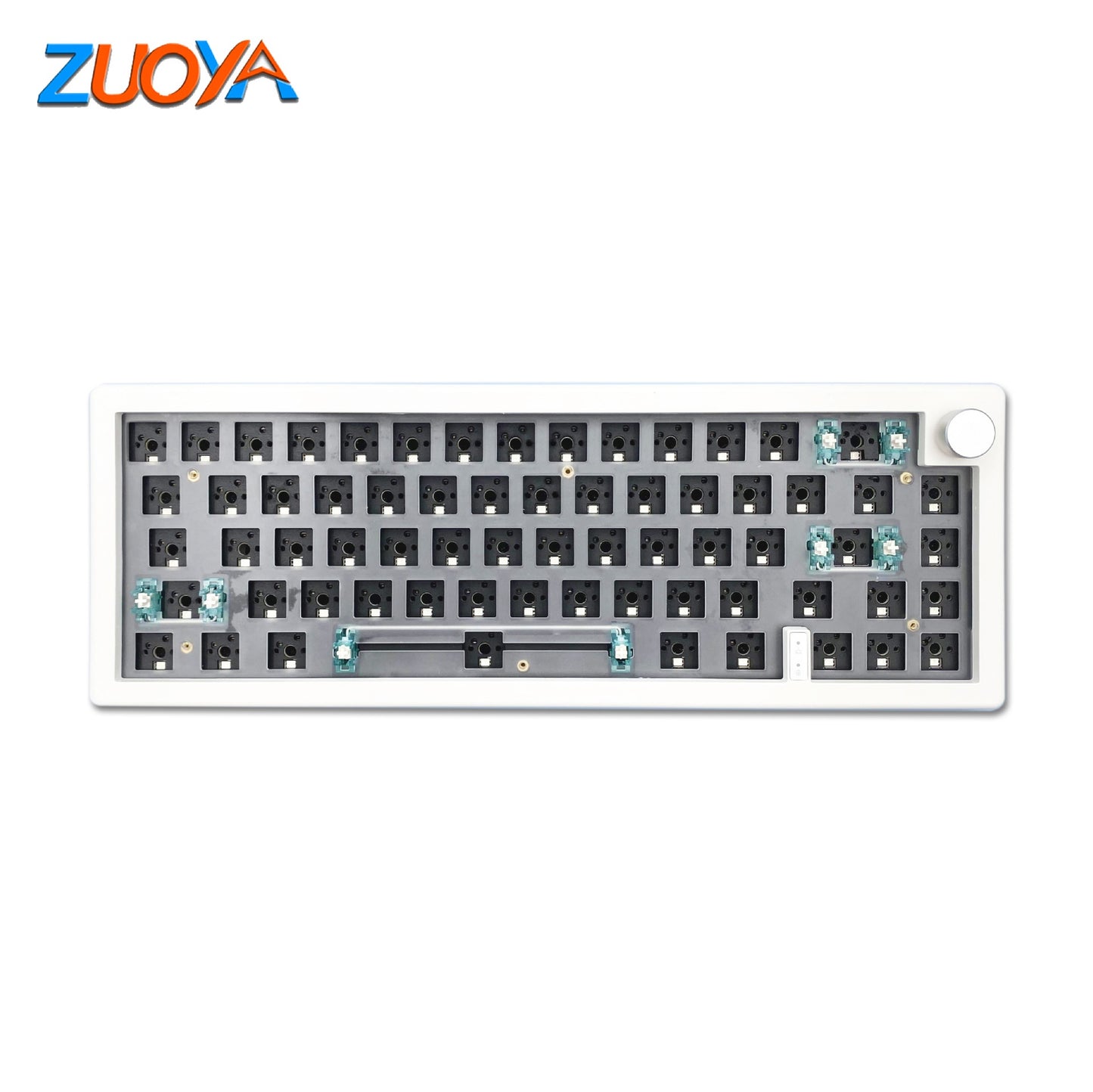 Kit de teclado mecánico retroiluminado RGB de enchufe caliente con soporte de perilla DIY personalizado de tres modelos