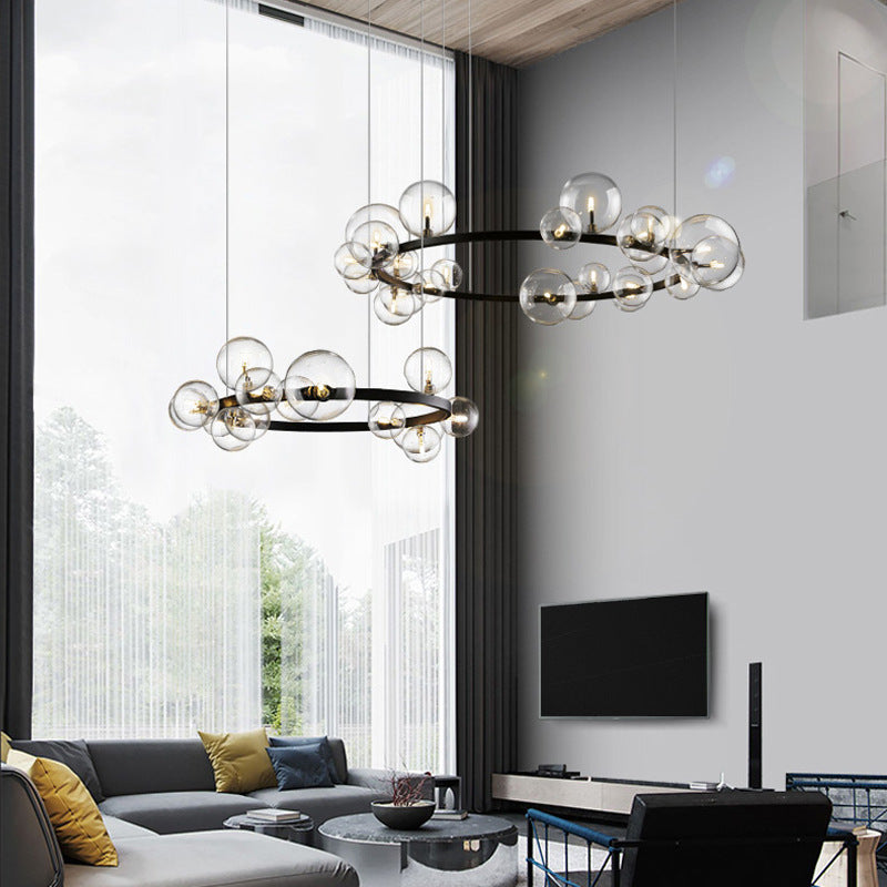 Light Luxury Living Room Light Modern Simple Nordic Bubble Chandelier