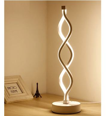 Wave Type LED Desk Lamp Plug-in Three-color Temperature Desk Lamp