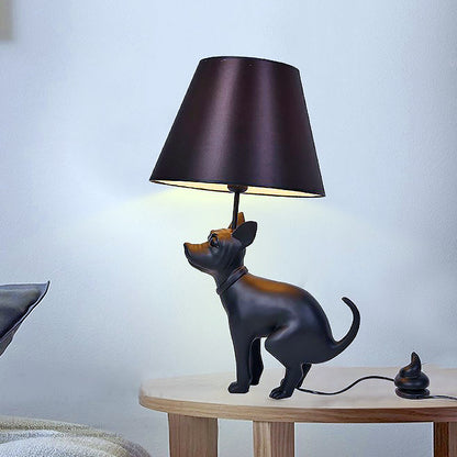 Resin Large Dog Cloth Cover Floor Lamp