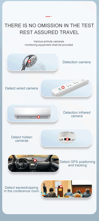 Anti-theft Anti-surveillance Detector Wireless Signal Infrared Camera Scanning