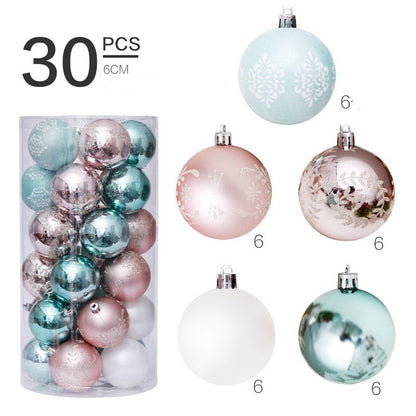 Christmas Decorations 6cm Shaped Painted Christmas Ball Set