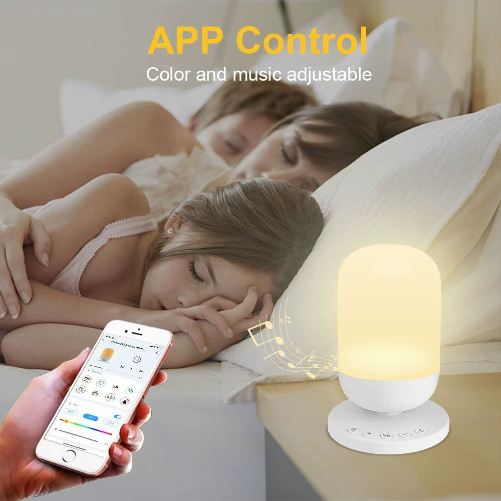 Petite lampe de nuit avec musique à bruit blanc Usb, Instrument intelligent d'aide au sommeil