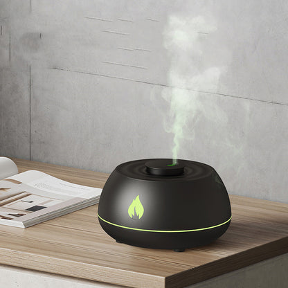 Humidificador de llama, difusor de aromaterapia, humidificador de aire para el hogar con luz de 7 colores, difusor de aceites esenciales con fragancia para habitación USB de 130ML