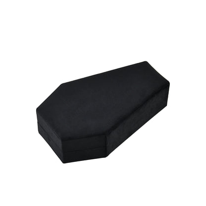 Halloween Velvet Coffin Black Necklace Jewelly Storage Box