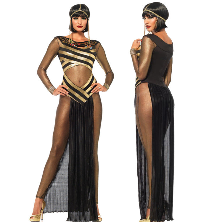 Disfraz de diosa griega de Halloween, uniforme de Cleopatra antigua