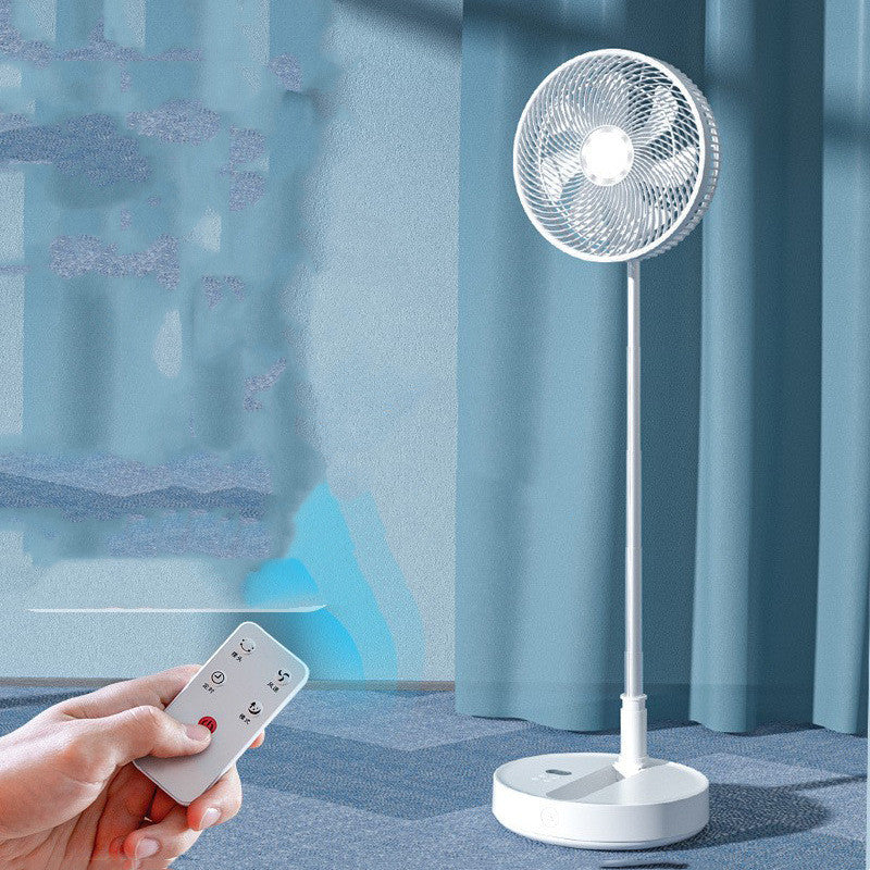 Home Desktop Fan Telescopic Folding Floor Mute Can Swing Head