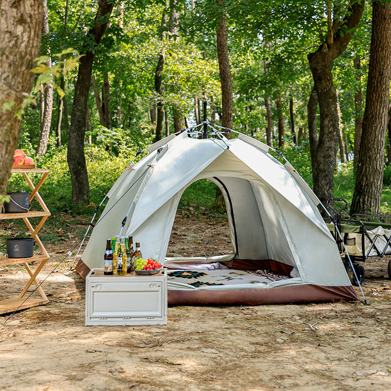 Tente de camping extérieure à deux étages à ouverture rapide automatique