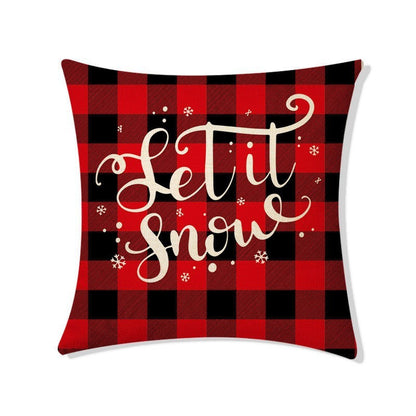 Christmas Linen Pillow Cover Home Decoration