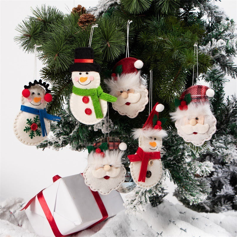 Décorations de Noël en forme de bonhomme de neige avec pendentif pour arbre