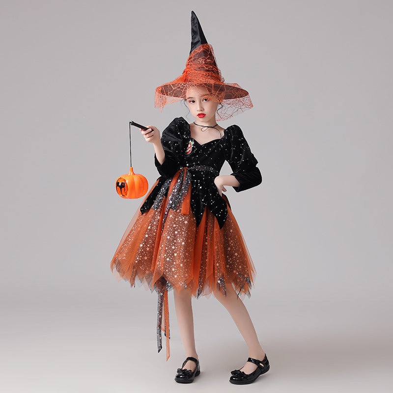 Costume de sorcière pour enfants Halloween Cosplay