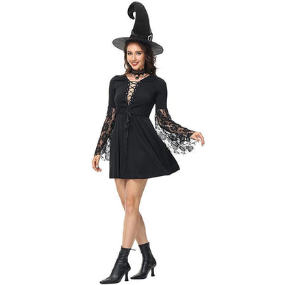 Halloween Witch Wizard Cosplay Role Play Makeup Ball Performance Costume