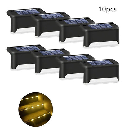 Lámpara solar para patio exterior, lámpara de pared para escalera