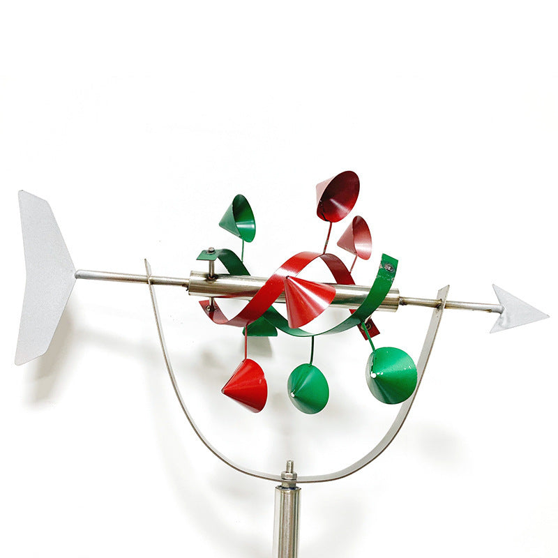 Christmas Decorations 360-degree Rotating Color Weather Vane Pure Stainless Steel