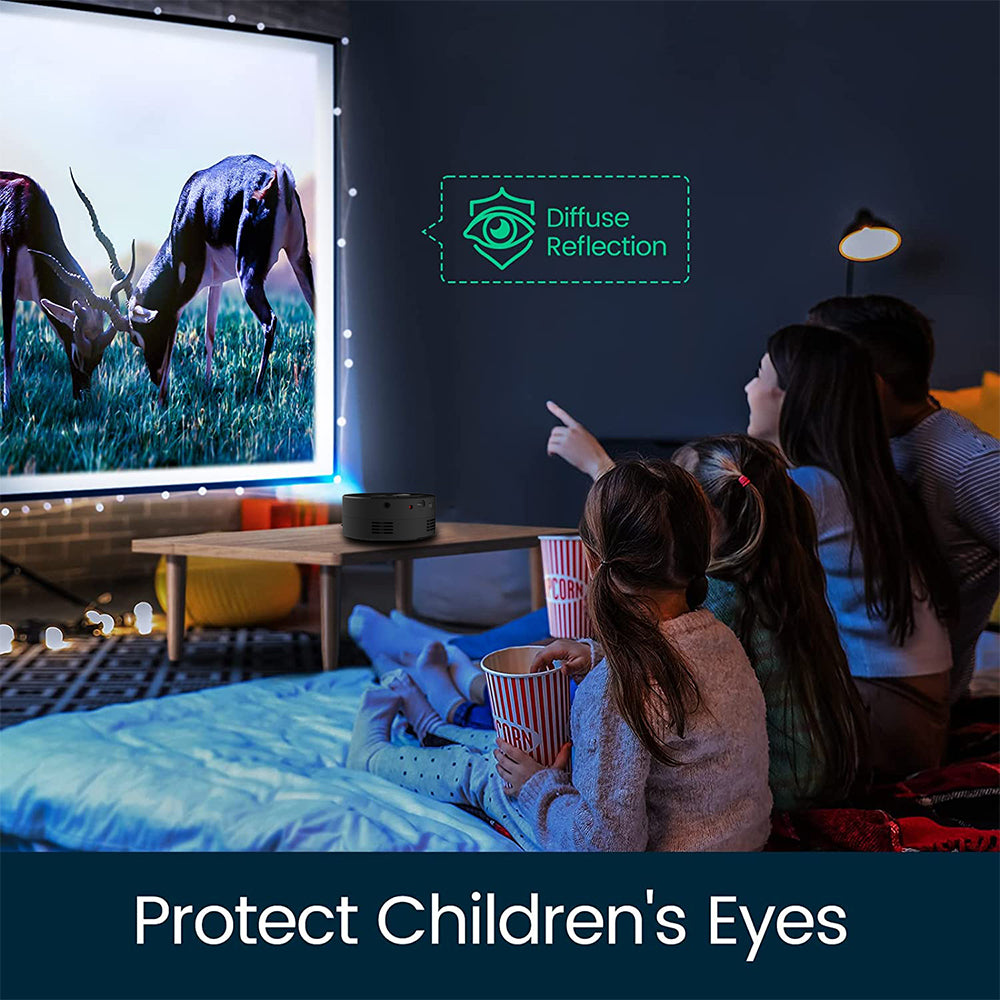 YT200 Proyector doméstico LCD de bajo ruido Mini teléfono móvil inalámbrico portátil para niños Proyección de la misma pantalla