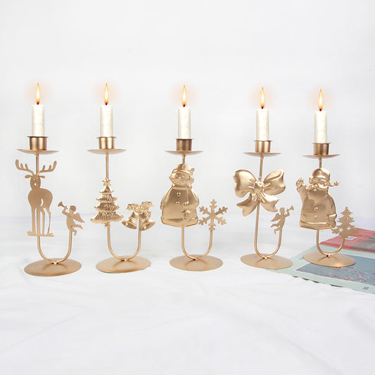 Adornos navideños vintage Decoración creativa para candelabros