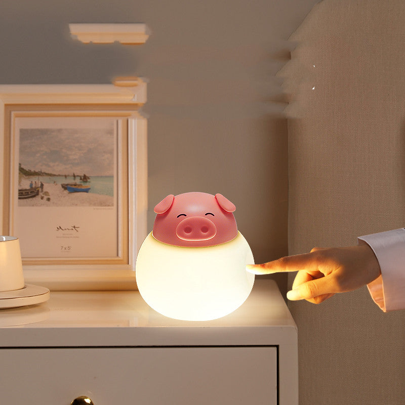 Lampe Pat en Silicone cochon, lampe de Table de chambre à coucher, lampe de chevet