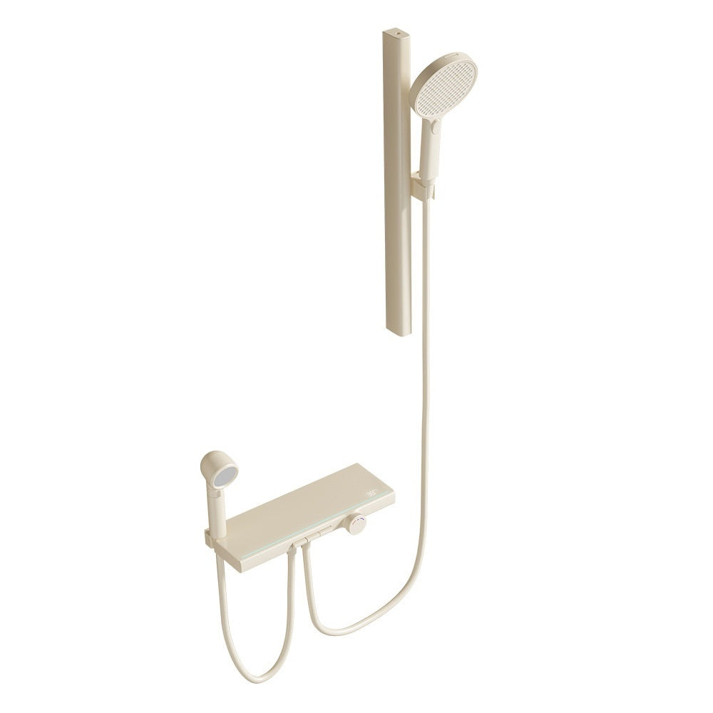 Juego de cabezal de ducha de mano blanco lechoso Simple para baño, hogar