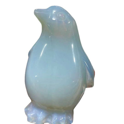 Decoración del hogar de cristal de joyería de pingüino de ópalo artificial