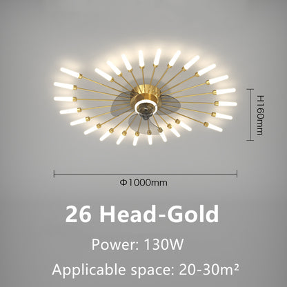 Modern Atmosphere Household Simple Bedroom Fan Lamp