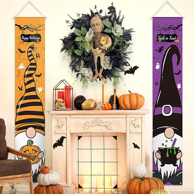 Décoration d'Halloween Pendentif pour porte d'entrée Artisanat