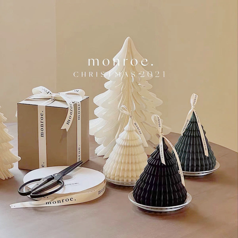 Christmas Tree Origami Pattern Resin Decorations