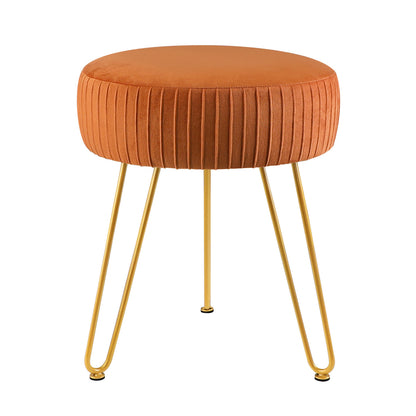 Striped Home Dressing Table Interior Metal Footstool Metal Stool