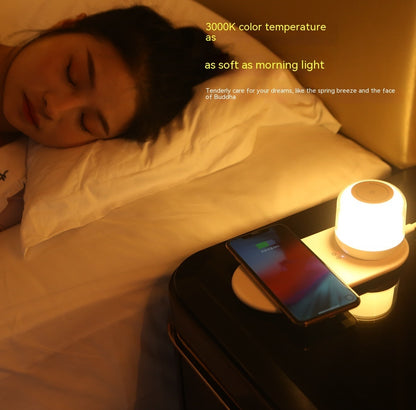 Lampe de table avec chargeur sans fil à charge rapide deux-en-un