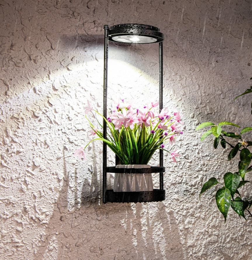 Lámpara solar para patio, luz automática oscura, impermeable, decorativa para plantas