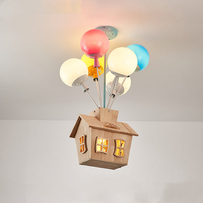 Lampe Chambre Enfant Filet Ballon Rouge Plafond