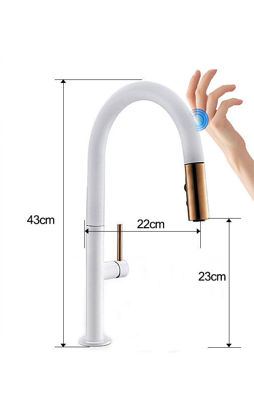 Touch-sensitive Kitchen Hot And Cold Pull Faucet