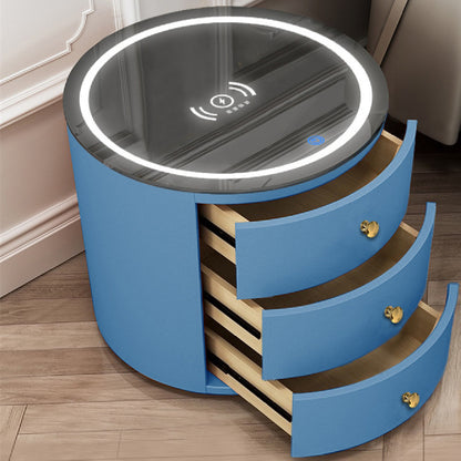 Round Bedside Table Intelligent Multi-function Audio Cabinet