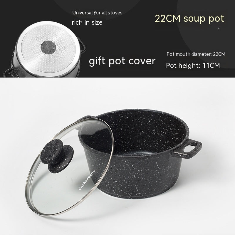 German Medical Stone Soup Pot Binaural Non-stick Pan