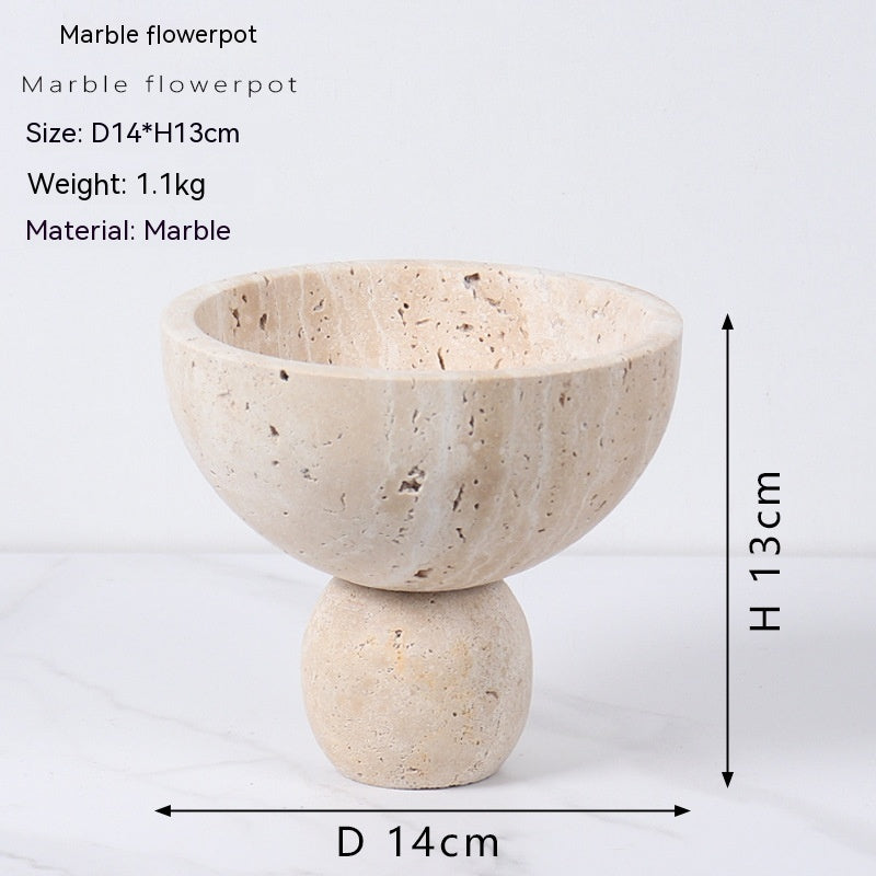 Simple Marble Fruit Plate Creative Living Room Coffee Table Top Ornament