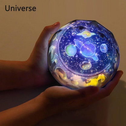 Veilleuse ciel étoilé, projecteur magique de planètes, univers terrestre, lampe LED colorée rotative, étoile clignotante, cadeau de Noël pour enfants et bébés