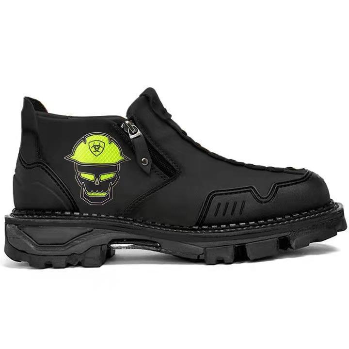 Botas cortas para hombre europeas y americanas, zapatos de calavera para Halloween