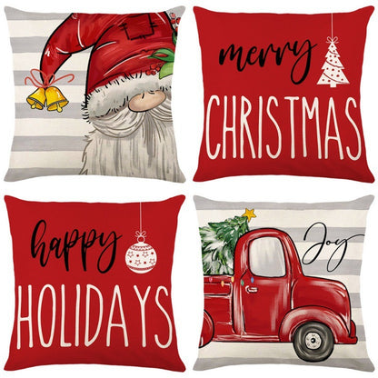 Home Christmas Decorative Printed Pillowcase