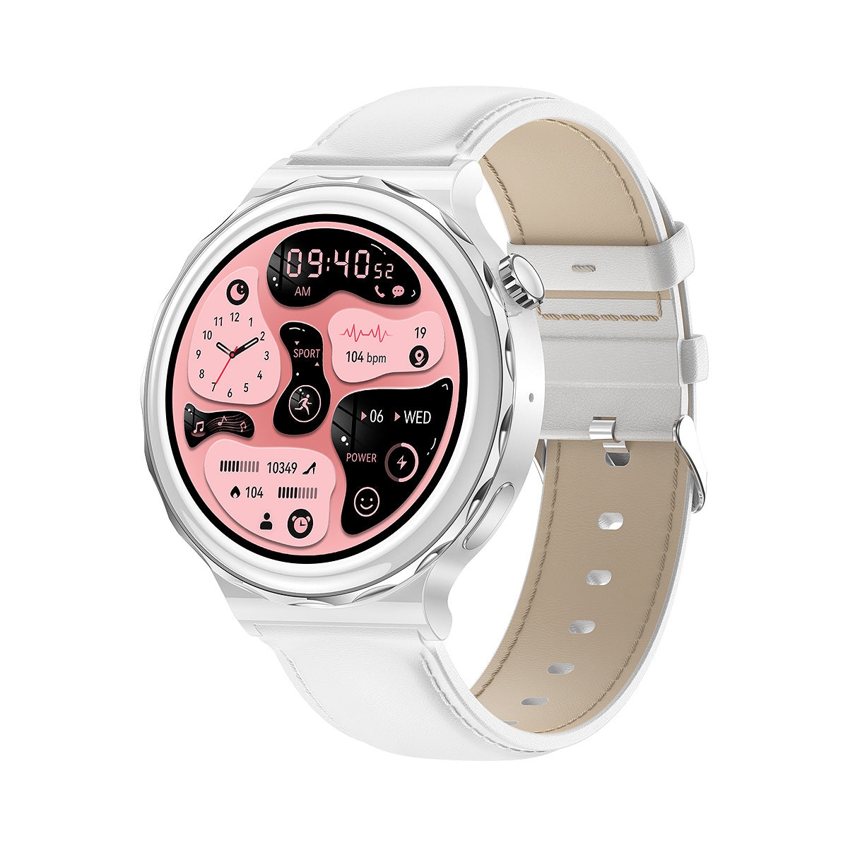 HK43 Bluetooth llamadas pago fuera de línea NFC ciclo femenino podómetro ritmo cardíaco AI anillo de reloj inteligente femenino