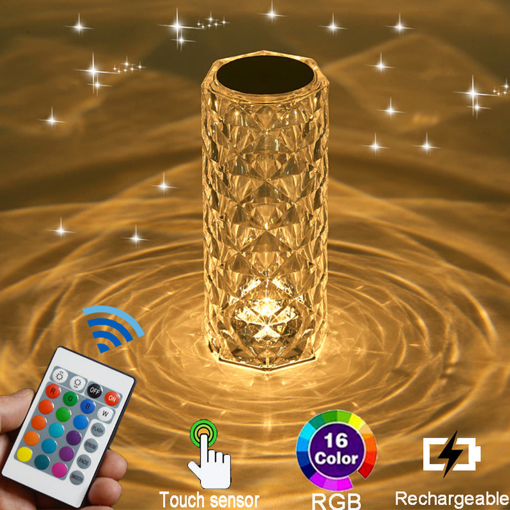 Creative Crystal Diamond Table Lamp Bedside Ambience Light