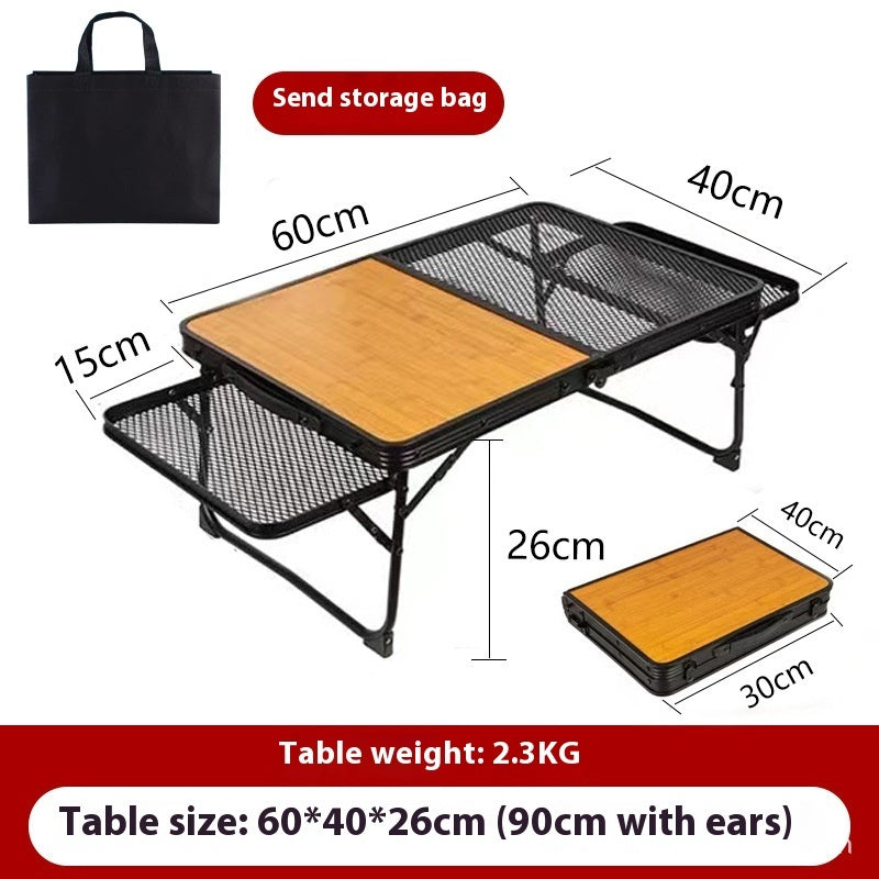 Table pliante d'extérieur, Table de pique-nique ronde Portable, Camping