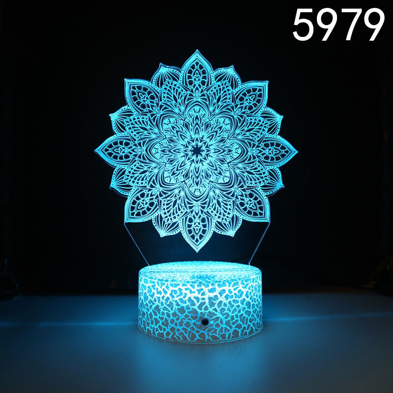 Lámpara de mesa con luz LED de noche creativa y colorida con tacto para regalo de vacaciones