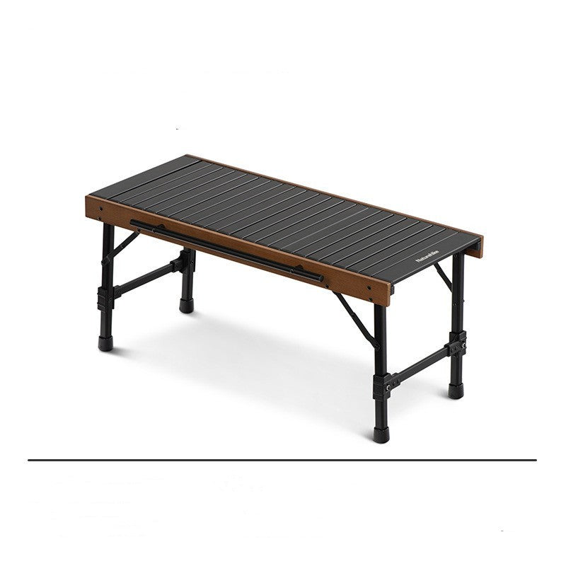 Mesa combinada plegable para exteriores, mesa de madera de haya para Picnic, barbacoa y acampada