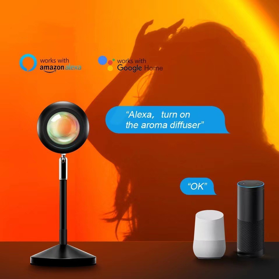 Graffiti Smart Sunset Light Voice Control Projection Lamp