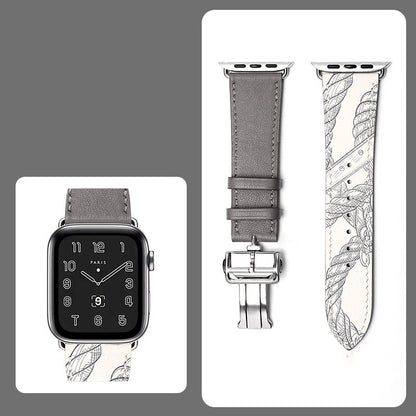 Smartwatch Butterfly Clasp Hand-stitched Strap