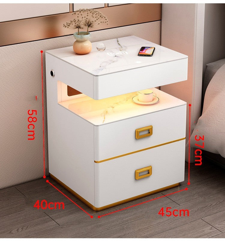 Haut-parleur multifonction intelligent pour table de chevet avec verrouillage par empreinte digitale