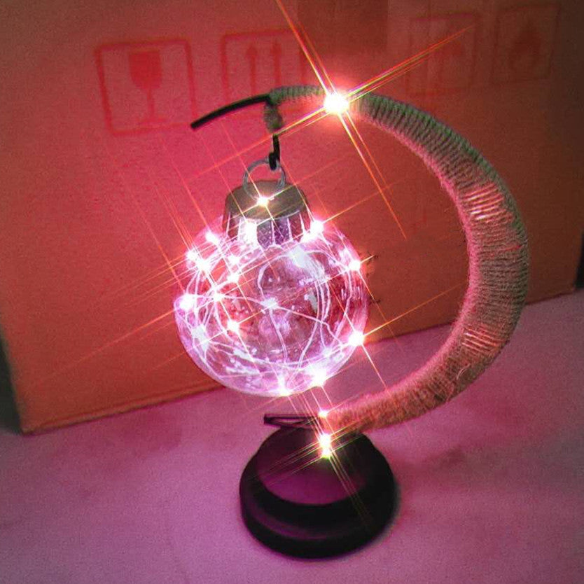 Lampe LED en forme de boule de lune, boule de vœux en forme de cœur pour fille