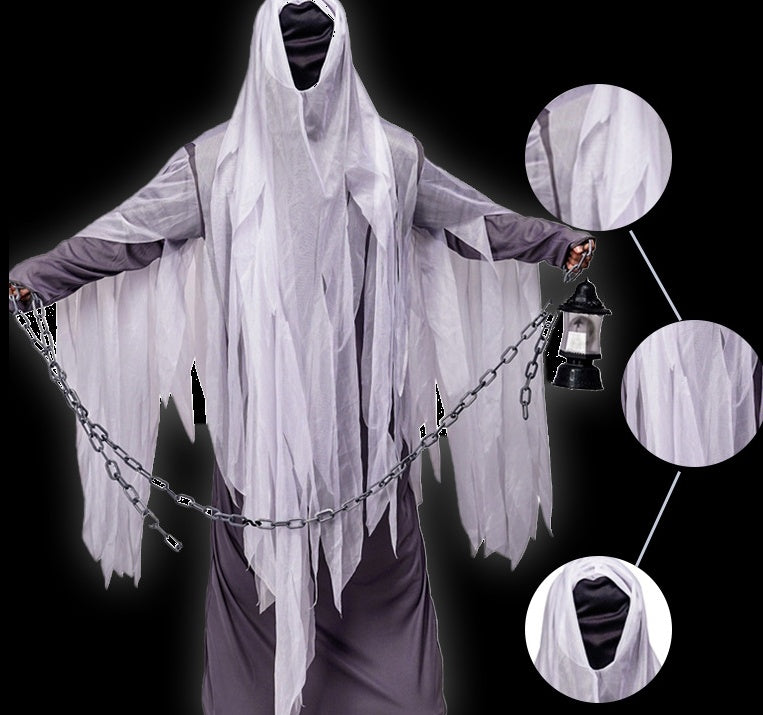 Costume d'Halloween sans visage pour hommes de grande taille The Frighteners