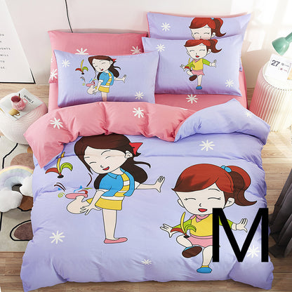 Drap de lit pour enfants, housse de couette, drap de lit, dessin animé mignon, textile pour la maison